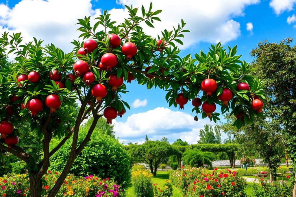 Grenadier dans le jardin