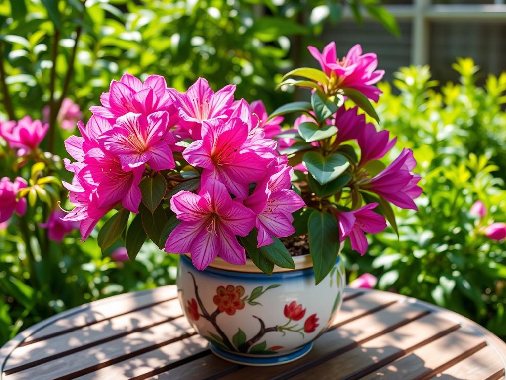 Plantation de rhododendron en pot