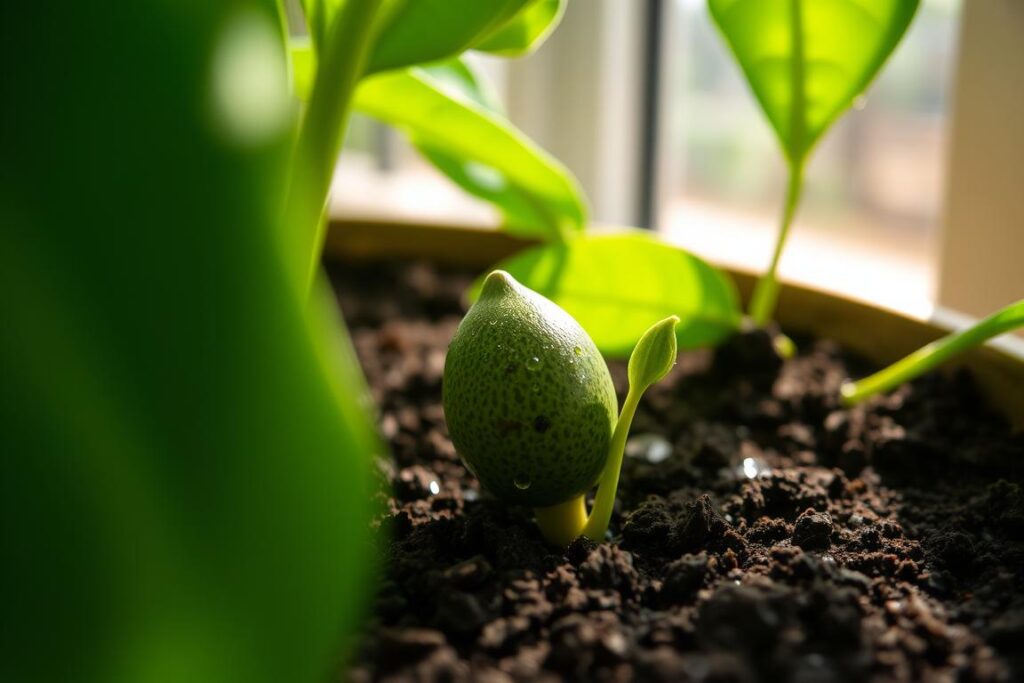 faire pousser noyau avocat