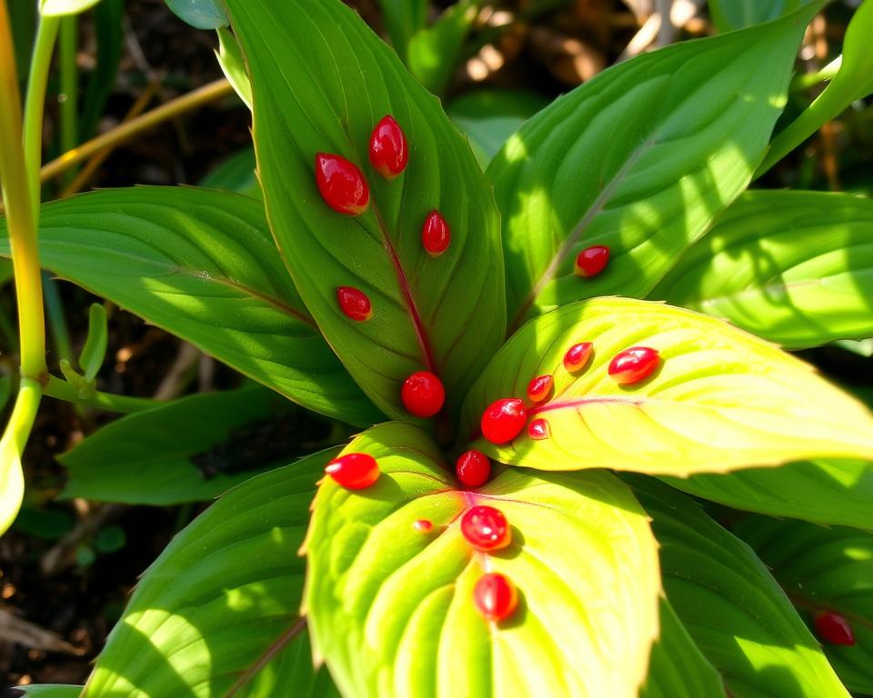 plante goutte de sang