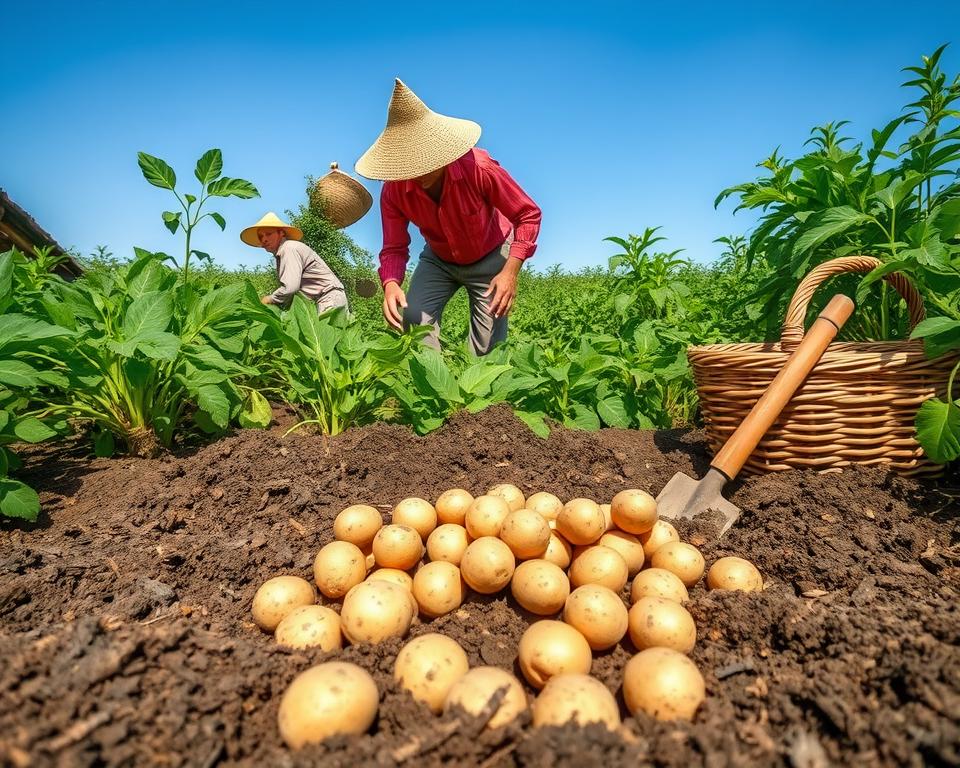 récolte pommes de terre