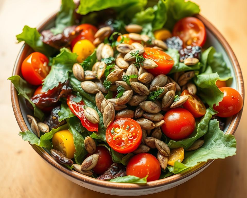 utilisation des graines de potimarron dans les salades