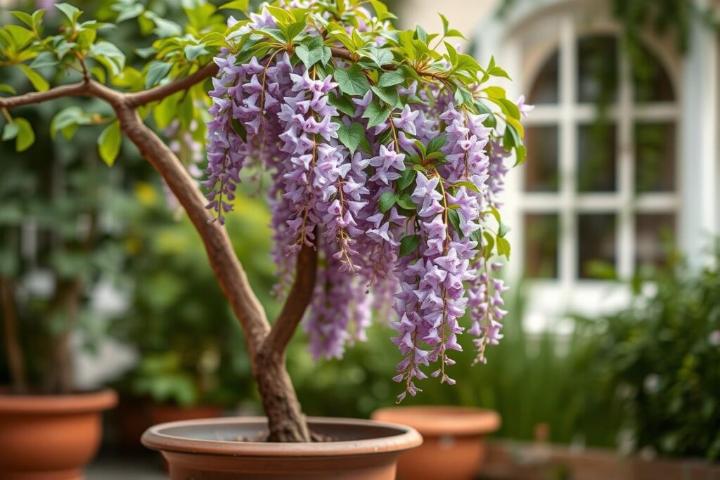 Glycine en pot