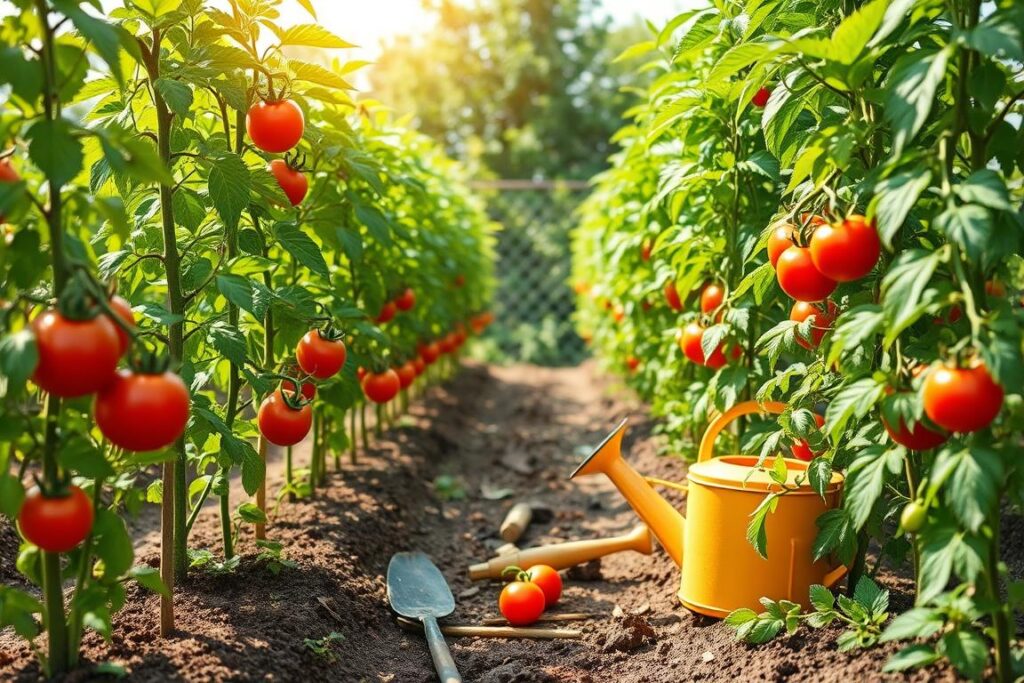 espacement des tomates