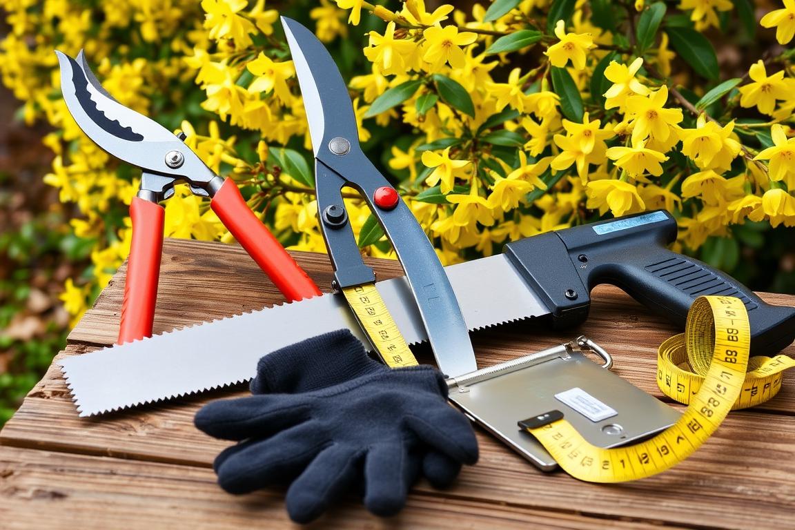 outils taille de forsythia